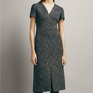 Massimo Dutti Gray Midi Dress